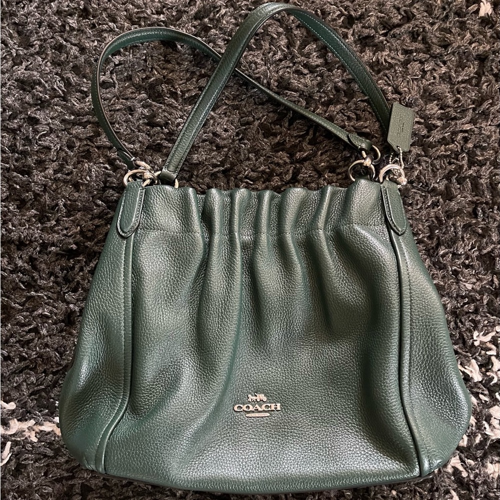 Coach Maya Leather Shoulder Bag Gem